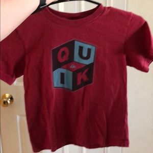 Small boys maroon Quicksilver tee